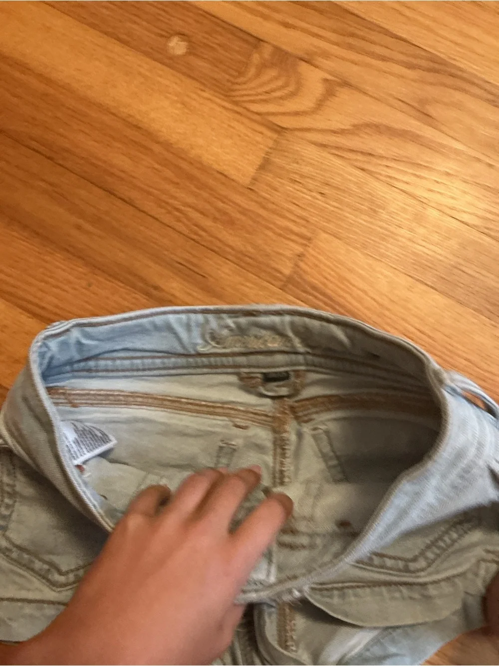 American Eagle Outfitters Light Denim Kids Shorts with Flap Pocket